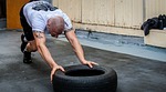 tyre push, tire push, crossfit